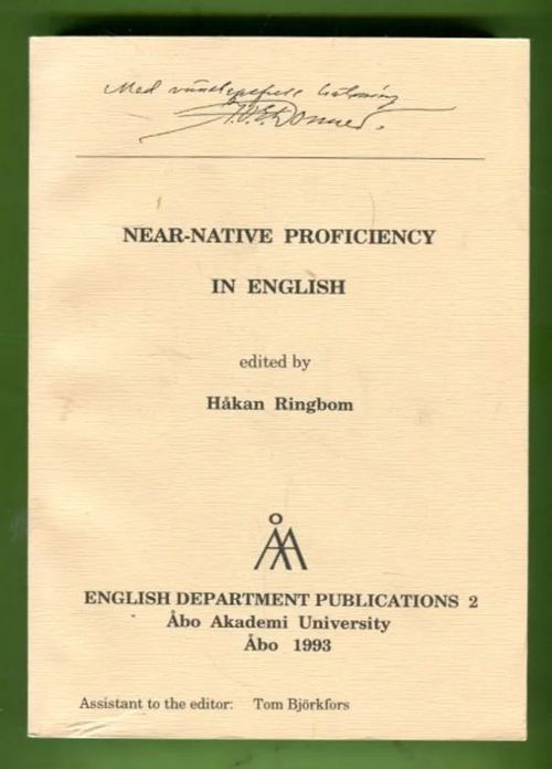 Near-native Proficiency in English - Ringbom Håkan (editor) | Antikvariaatti Lukuhetki | Osta Antikvaarista - Kirjakauppa verkossa