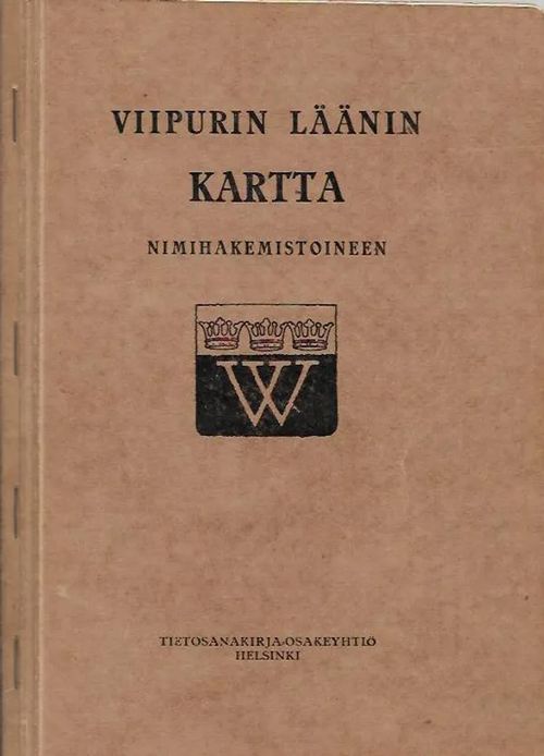 Viipurin läänin kartta nimihakemistoineen | Antikvariaatti Vihreä Planeetta | Osta Antikvaarista - Kirjakauppa verkossa