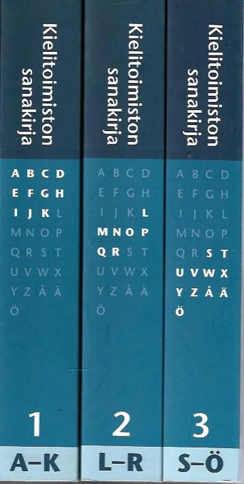 Kielitoimiston sanakirja 1-3 | Antikvariaatti Vihreä Planeetta | Osta  Antikvaarista - Kirjakauppa verkossa