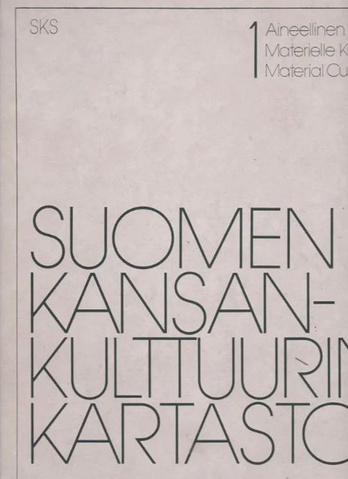 Suomen kansankulttuuri kartasto I - aineellinen kulttuuri - Vuorela Toivo (ed.) | Antikvaarinen kirjahuone Libris | Osta Antikvaarista - Kirjakauppa verkossa