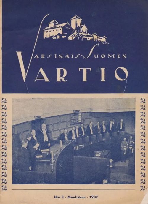 Varsinais-Suomen Vartio N.o 3 Maaliskuu 1937 | Antikvaarinen kirjahuone Libris | Osta Antikvaarista - Kirjakauppa verkossa