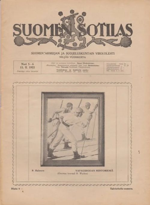 Suomen Sotilas N:ot 5-6 11.II. 1922 | Antikvaarinen kirjahuone Libris | Osta Antikvaarista - Kirjakauppa verkossa