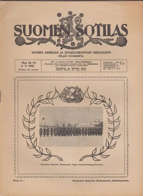 Suomen Sotilas N:ot 18-19 1922 | Antikvaarinen kirjahuone Libris | Osta Antikvaarista - Kirjakauppa verkossa