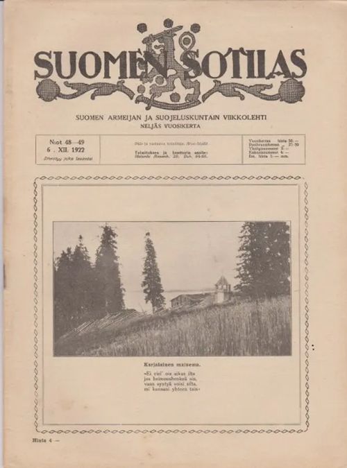 Suomen Sotilas N:ot 48-49 6.XII. 1922 | Antikvaarinen kirjahuone Libris | Osta Antikvaarista - Kirjakauppa verkossa