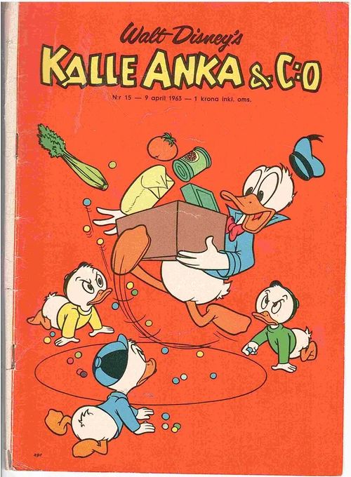 Kalle Anka N:r 15 - 9. april 1963 - Disney Walt | Antikvaarinen kirjahuone Libris | Osta Antikvaarista - Kirjakauppa verkossa