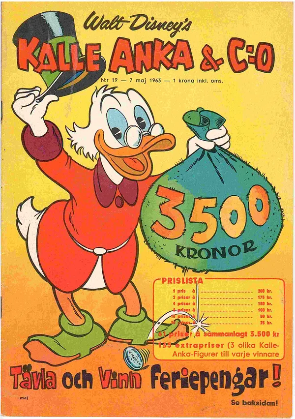 Kalle Anka N:r 19 - 7. maj 1963 - Disney Walt | Antikvaarinen kirjahuone Libris | Osta Antikvaarista - Kirjakauppa verkossa