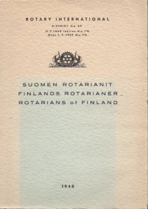 Suomen Rotarianit - Finlands Rotarianer - Rotarians of Finland 1948 | Iki-pop | Osta Antikvaarista - Kirjakauppa verkossa