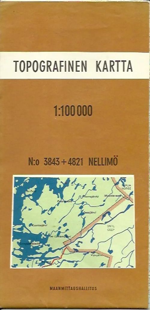 Topografinen kartta N:o 3843 + 4821 Nellimö | Iki-pop | Osta Antikvaarista - Kirjakauppa verkossa