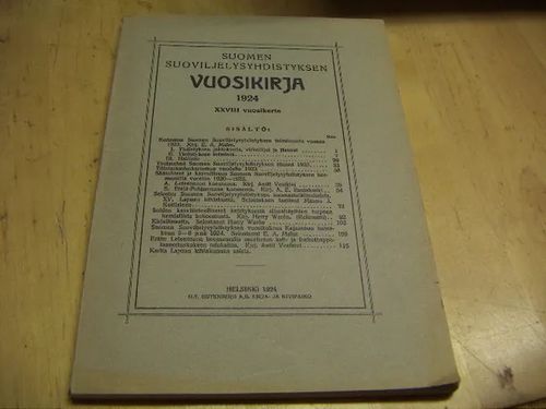 Suomen Suonviljelysyhdistyksen vuosikirja 1924 | Antikvaari Portaan Peikko | Osta Antikvaarista - Kirjakauppa verkossa