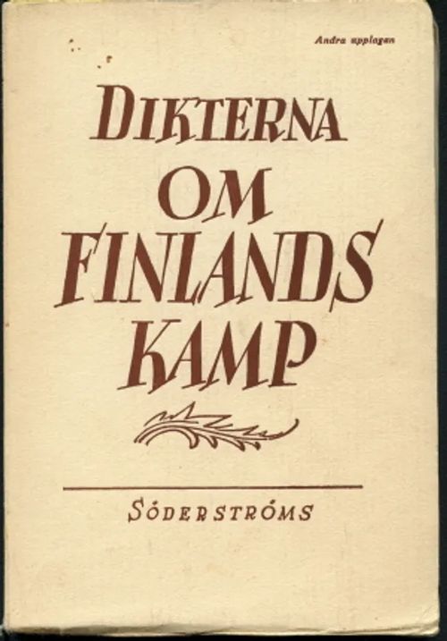 Dikterna om Finlands kamp | Antikvaarinen Kirjakauppa Johannes | Osta Antikvaarista - Kirjakauppa verkossa