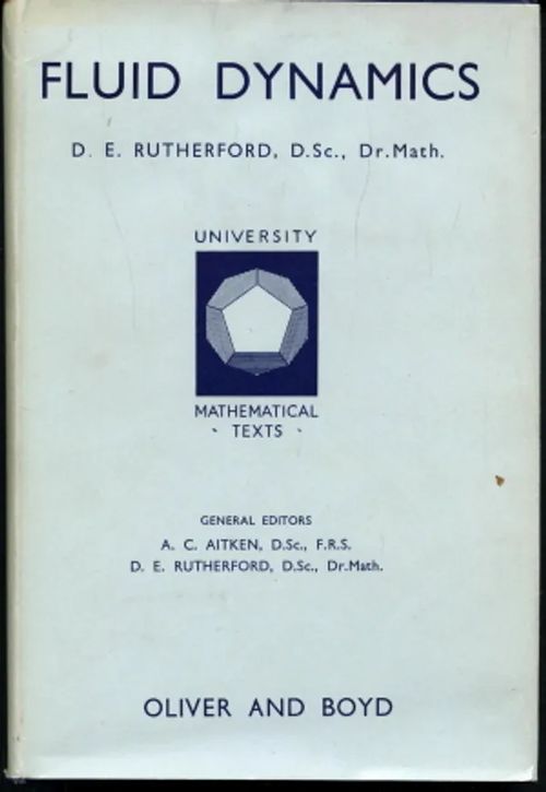 Fluid Dynamics - Rutherford, D. E. | Antikvaarinen Kirjakauppa Johannes | Osta Antikvaarista - Kirjakauppa verkossa