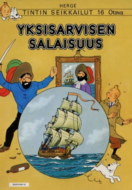 Yksisarvisen salaisuus : Tintin seikkailut 16 - Hergé | Antikvaarinen Kirjakauppa Johannes | Osta Antikvaarista - Kirjakauppa verkossa