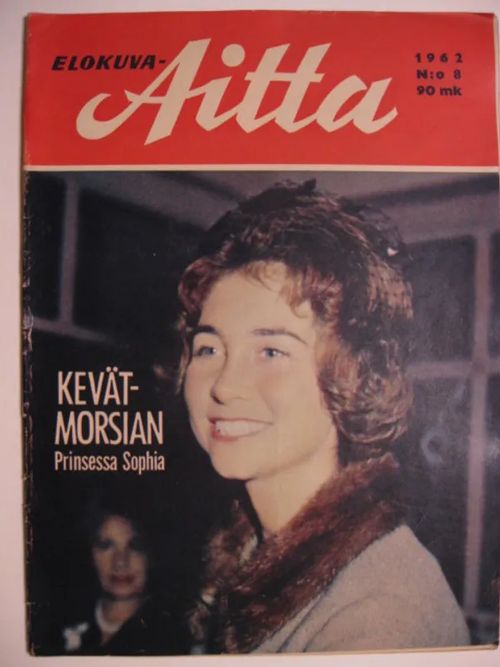 Elokuva-Aitta 1962 / 8 -Kansik,Prisessa Sophia,Grace Kelly haastattelu - Jaantila Kirsti Päätoim, | Brahen Antikvariaatti | Osta Antikvaarista - Kirjakauppa verkossa