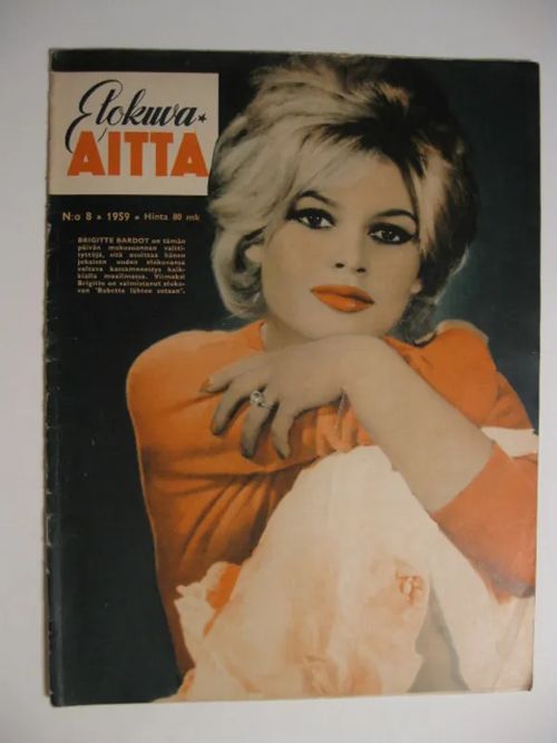 Elokuva-Aitta 1959 / 8 - Kansik,Brigitte Bardot.Takak,Pat Wayne - Kivitie Valma Päätoim, | Brahen Antikvariaatti | Osta Antikvaarista - Kirjakauppa verkossa