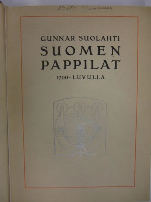 Suomen pappilat 1700-luvulla - Suolahti Gunnar | Brahen Antikvariaatti | Osta Antikvaarista - Kirjakauppa verkossa