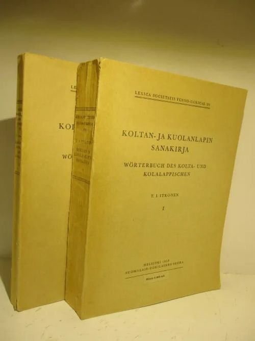 Koltan- ja Kuolanlapin sanakirja Wörterbuch des Kolta- und Kolalappischen  I–II - Itkonen, T. I. | Brahen Antikvariaatti