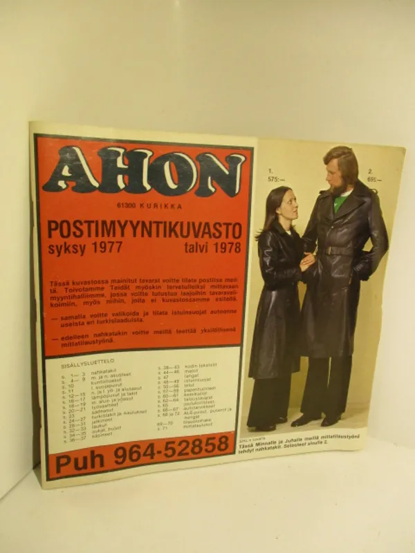 Ahon postimyyntikuvasto syksy 1977- talvi 1978 | Brahen Antikvariaatti | Osta Antikvaarista - Kirjakauppa verkossa