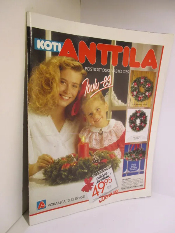 Anttila Postimyyntikuvasto 1989 / 7 .13.12.1989 saakka. - Anttila tavaraluettelo Joulu 1989 | Brahen Antikvariaatti | Osta Antikvaarista - Kirjakauppa verkossa