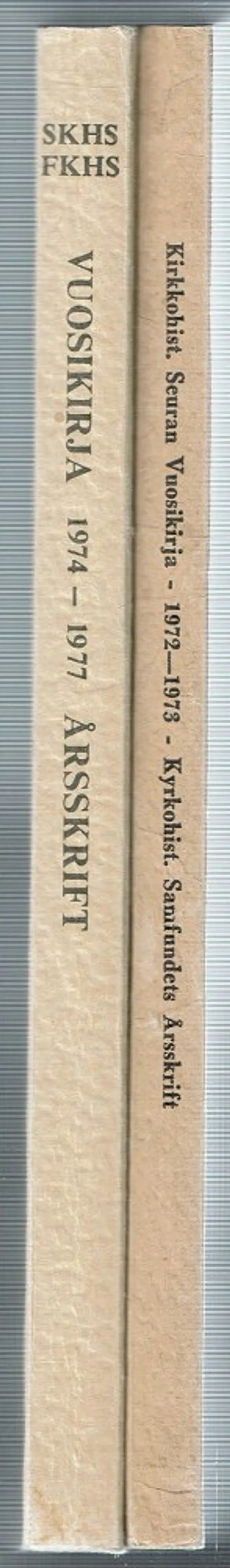 Suomen kirkkohistoriallisen seuran vuosikirjat 62-63, 1972-1973, 1974-1977 | Päijänne Antikvariaatti Oy | Osta Antikvaarista - Kirjakauppa verkossa