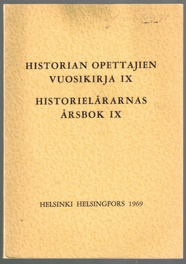 Historian opettajien vuosikirja IX | Päijänne Antikvariaatti Oy | Osta Antikvaarista - Kirjakauppa verkossa