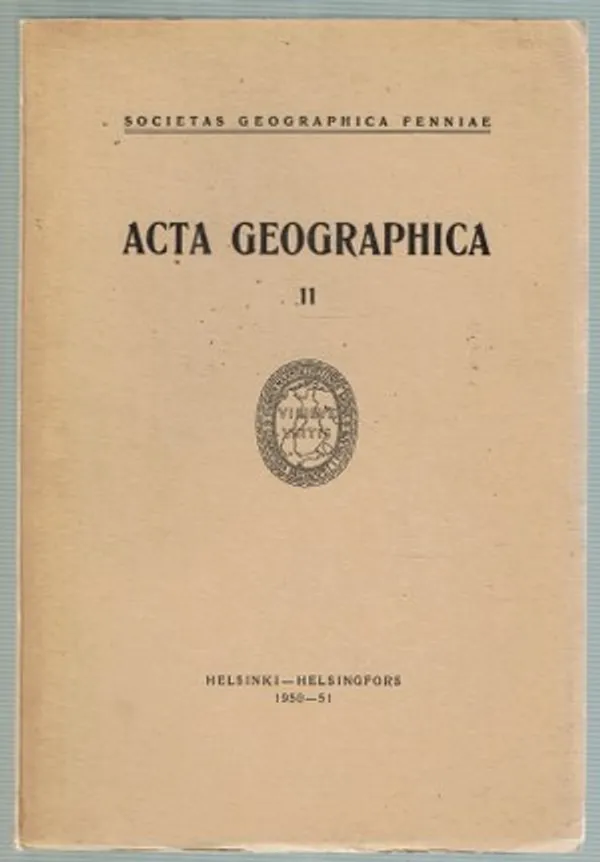 Acta geographica 11 | Päijänne Antikvariaatti Oy | Osta Antikvaarista - Kirjakauppa verkossa