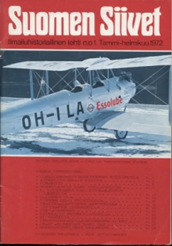 Suomen siivet ilmailuhistoriallinen lehti nro 1-6 1972 | Antikvariaatti Suma | Osta Antikvaarista - Kirjakauppa verkossa