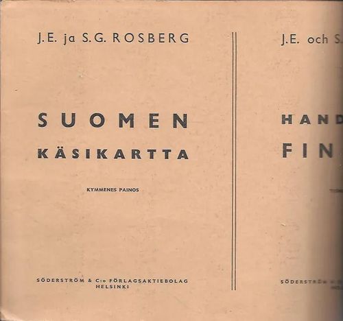Suomen Käsikartta / Handkarta över finland - J.E ja S. G. Rosberg | Vilikka Oy | Osta Antikvaarista - Kirjakauppa verkossa