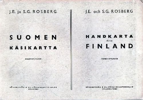 Suomen Käsikartta / Handkarta över finland - J.E ja S. G. Rosberg | Vilikka Oy | Osta Antikvaarista - Kirjakauppa verkossa