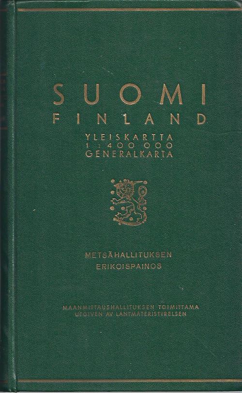 Suomi Finland yleiskartta 1:400.000 Metsähallituksen erikoispainos | Vilikka Oy | Osta Antikvaarista - Kirjakauppa verkossa