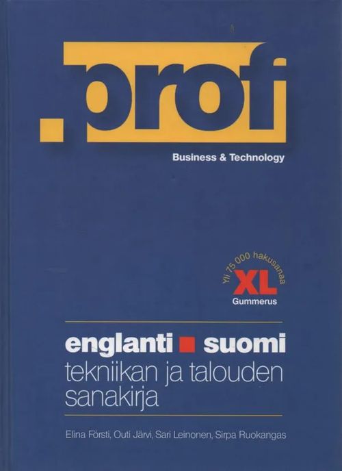 Prof : englanti-suomi : tekniikan ja talouden sanakirja | Vilikka Oy | Osta  Antikvaarista - Kirjakauppa verkossa