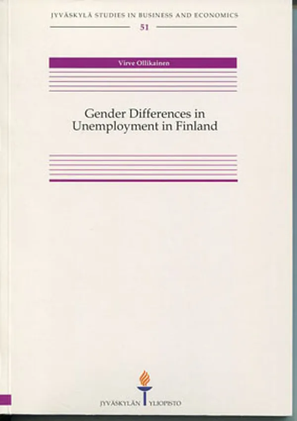 Gender Differences in Unemployment in Finland - Ollikainen Virve | Divari Kangas | Osta Antikvaarista - Kirjakauppa verkossa