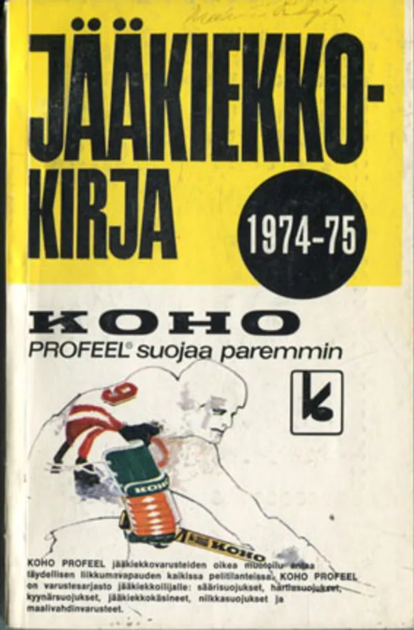 Jääkiekkokirja 1974-75 | Divari Kangas | Osta Antikvaarista - Kirjakauppa verkossa