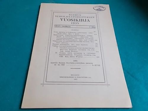 Suomen Suoviljelysyhdistyksen vuosikirja 1935 2 vihko | Wanha Waltteri Oy | Osta Antikvaarista - Kirjakauppa verkossa