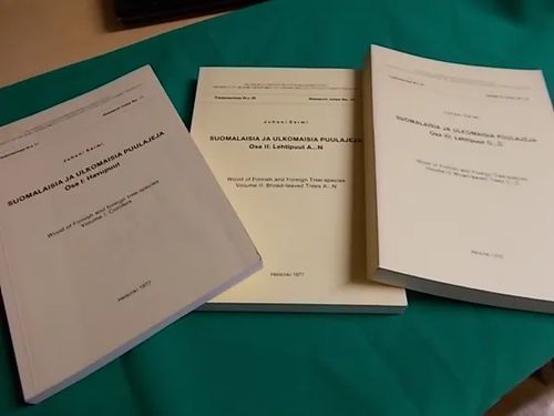 Suomalaisia ja ulkomaisia puulajeja I-III (Osa I: Havupuut,Osa II: Lehtipuut A...N),Osa III: Lehtipuut O...Ö) - Salmi Juhani | Wanha Waltteri Oy | Osta Antikvaarista - Kirjakauppa verkossa