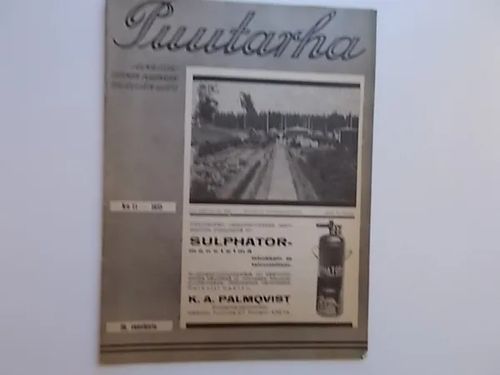 Puutarha 11/1933 | Wanha Waltteri Oy | Osta Antikvaarista - Kirjakauppa verkossa