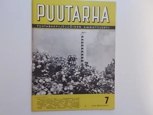 Puutarha 8/1952 - Puutarhaviljelijöiden ammattilehti | Wanha Waltteri Oy | Osta Antikvaarista - Kirjakauppa verkossa