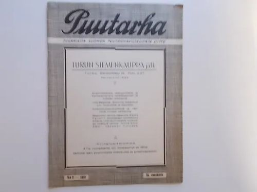 Puutarha 2/1932 | Wanha Waltteri Oy | Osta Antikvaarista - Kirjakauppa verkossa