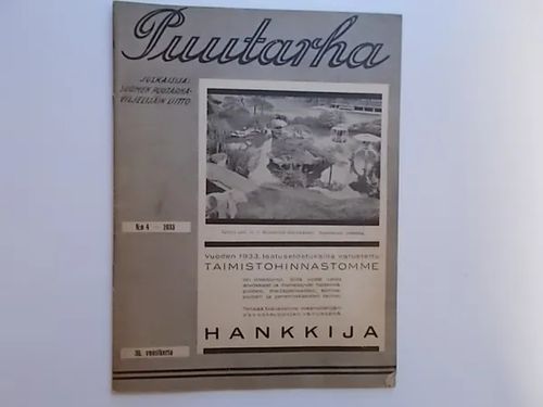 Puutarha 4/1933 | Wanha Waltteri Oy | Osta Antikvaarista - Kirjakauppa verkossa