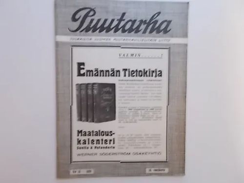 Puutarha 12/1932 | Wanha Waltteri Oy | Osta Antikvaarista - Kirjakauppa verkossa