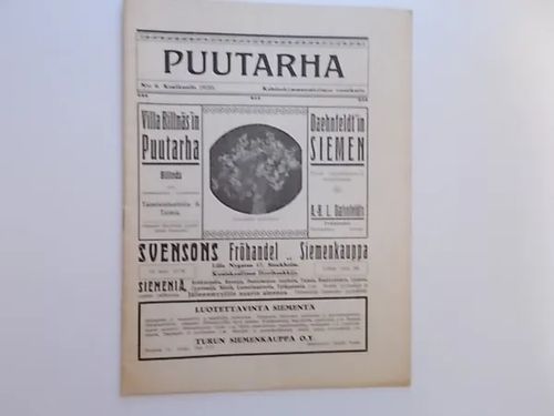 Puutarha 6/1920 | Wanha Waltteri Oy | Osta Antikvaarista - Kirjakauppa verkossa