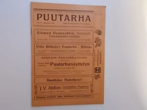 Puutarha 8/1924 | Wanha Waltteri Oy | Osta Antikvaarista - Kirjakauppa verkossa