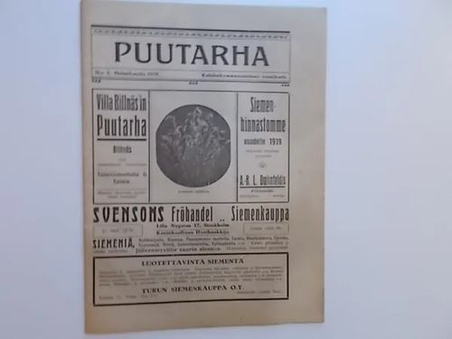 Puutarha 2/1919 | Wanha Waltteri Oy | Osta Antikvaarista - Kirjakauppa verkossa