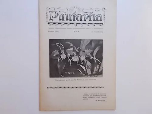 Puutarha 8/1928 | Wanha Waltteri Oy | Osta Antikvaarista - Kirjakauppa verkossa