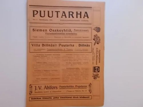 Puutarha 4/1924 | Wanha Waltteri Oy | Osta Antikvaarista - Kirjakauppa verkossa