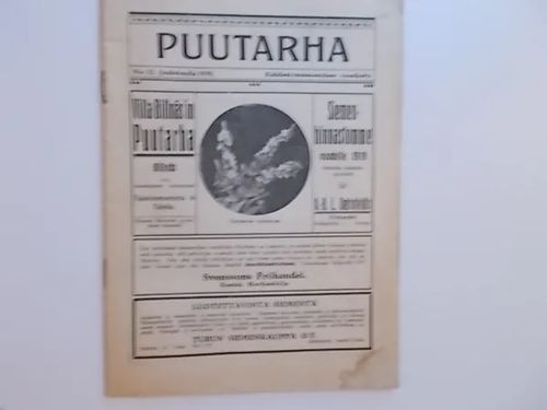 Puutarha 12/1919 | Wanha Waltteri Oy | Osta Antikvaarista - Kirjakauppa verkossa