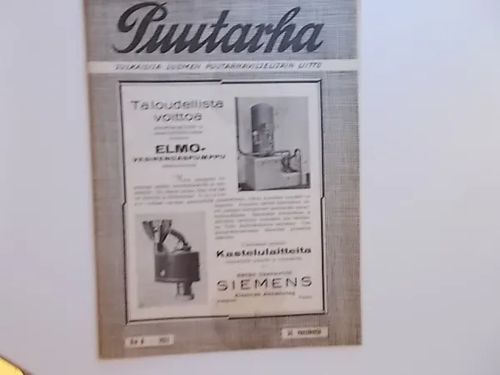 Puutarha 6/1931 | Wanha Waltteri Oy | Osta Antikvaarista - Kirjakauppa verkossa