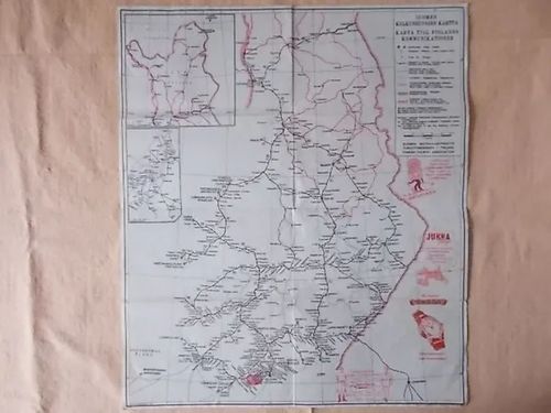 Suomen kulkuneuvojen kartta 1948 - Maanmittaushallitus | Wanha Waltteri Oy | Osta Antikvaarista - Kirjakauppa verkossa