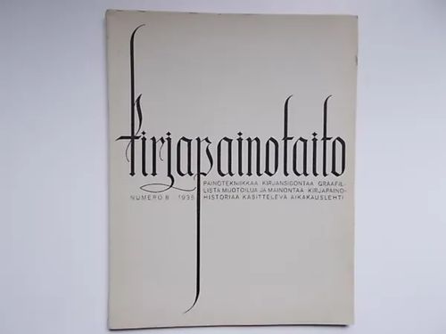 Kirjapainotaito 8/1935 | Wanha Waltteri Oy | Osta Antikvaarista - Kirjakauppa verkossa