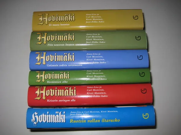 Hovimäki 1-6, Ruotsin vallan iltarusko, Oolanin sodasta sortovuosiin, Keisarin auringon alla, Heräämisen aika, Ei muuta kunniaa, Päin nousevan Suomen rantaa. - Mesterton & Manninen & Aukia | Ajan Tv & Video Center oy | Osta Antikvaarista - Kirjakauppa verkossa