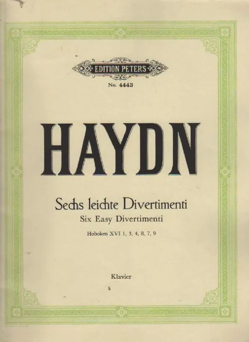 Sechs leichte Divertimenti - Klavier - Haydn Joseph | Nettinuotti | Osta Antikvaarista - Kirjakauppa verkossa